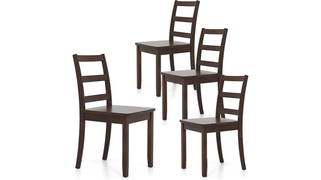 set of four dining chairs
