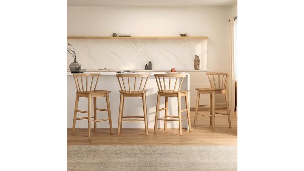 set of four farmhouse stools