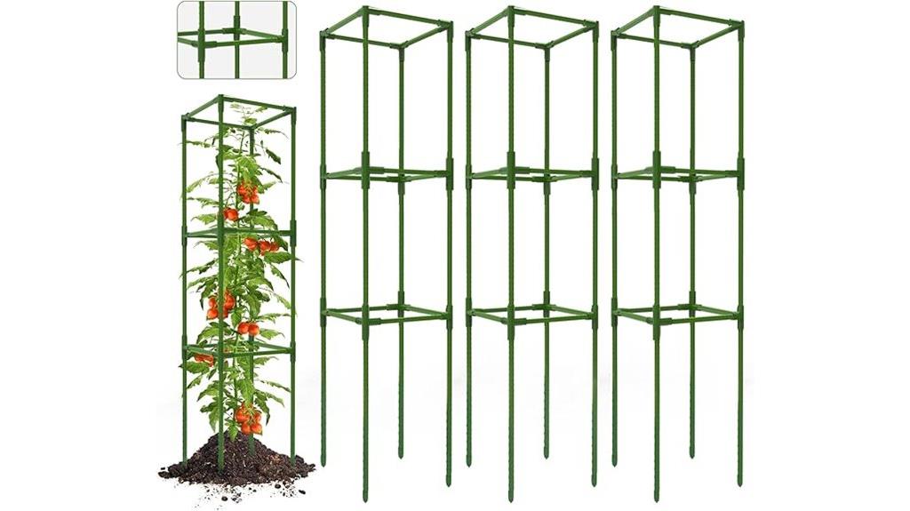 set of three square tomato cages