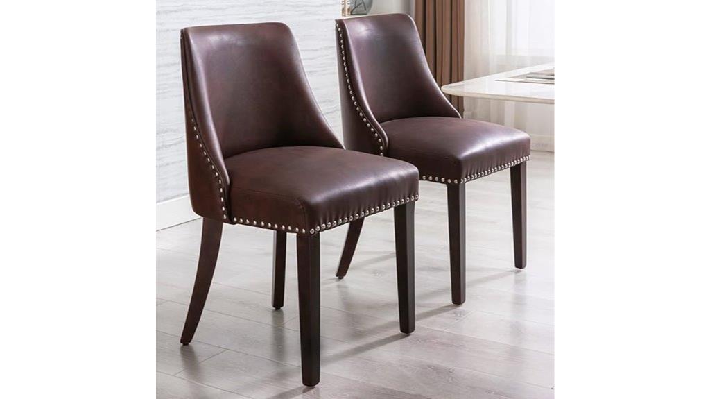 set of two dining chairs