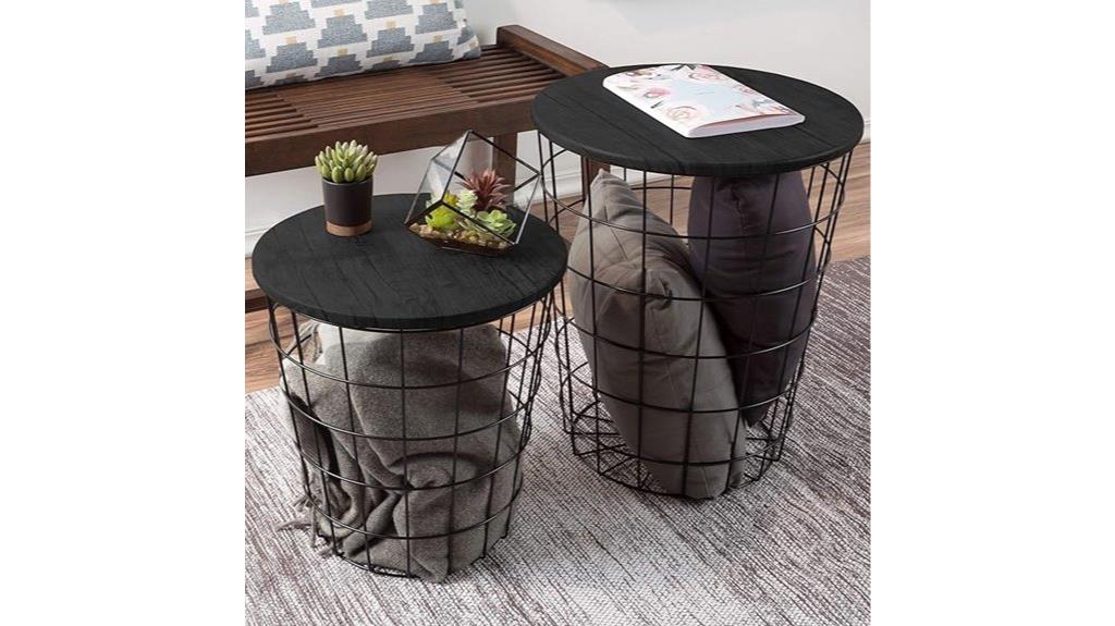 set of two elegant end tables