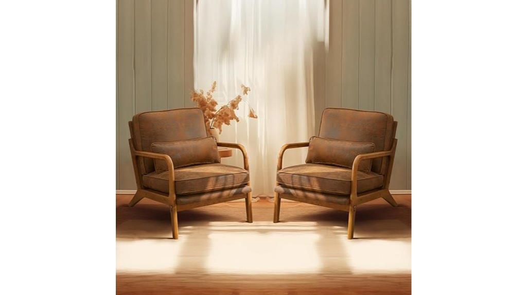 set of two rustic chairs