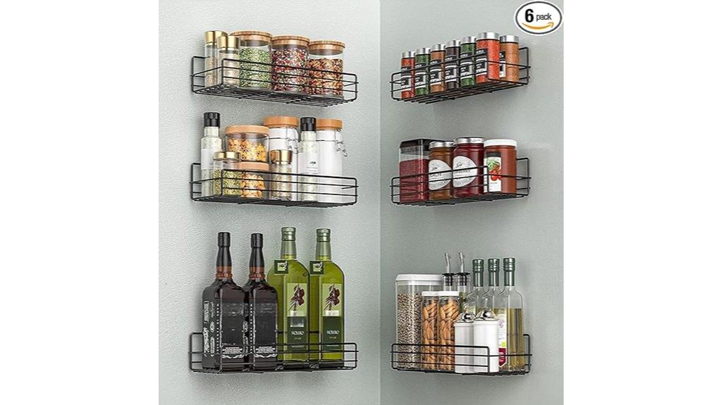 six pack wall spice rack
