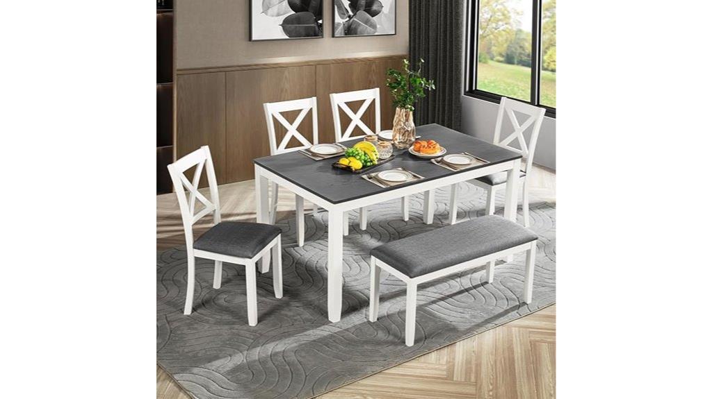 six piece dining ensemble