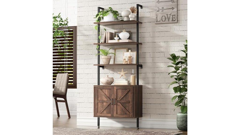 six tier wall mounted bookshelf