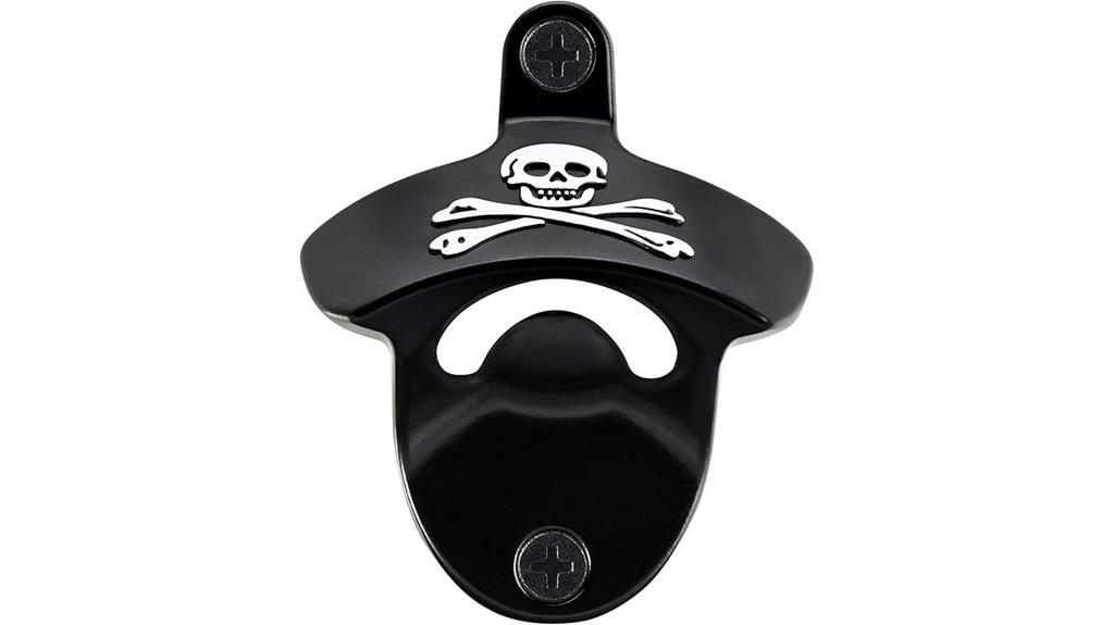 skull shaped wood bottle opener