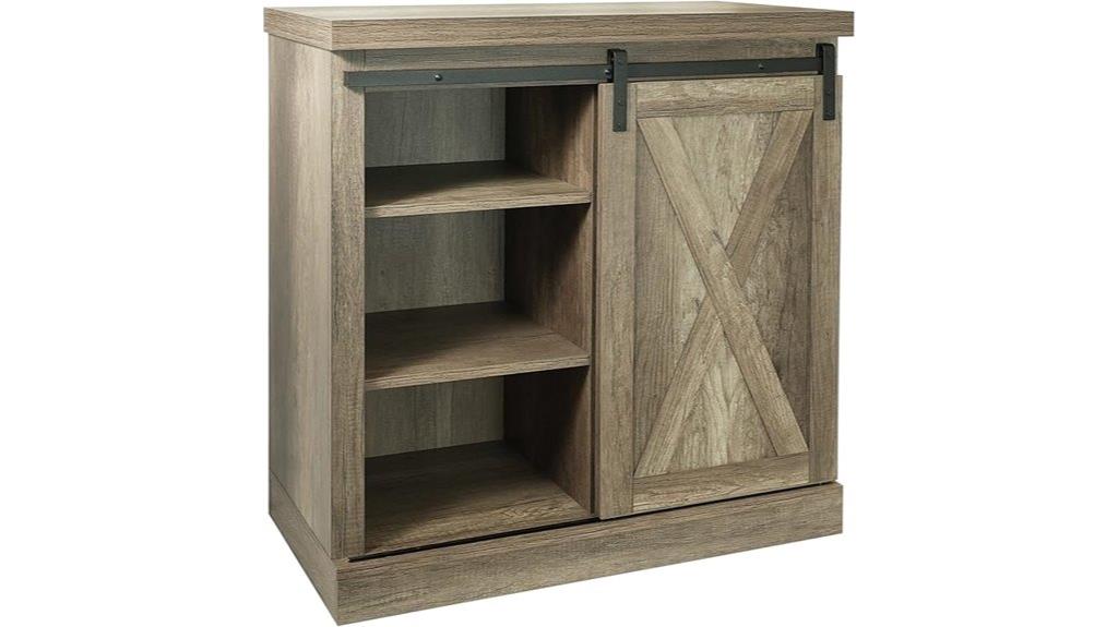 sliding slat door cabinet