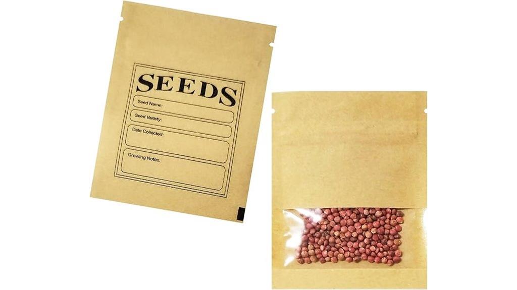 small resealable seed envelopes