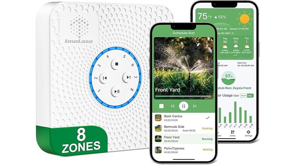 smart 8 zone sprinkler controller