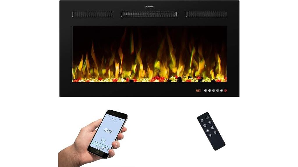 smart electric fireplace insert