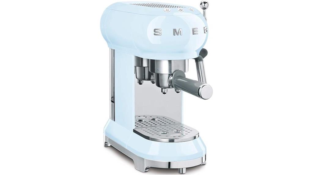 smeg blue espresso machine