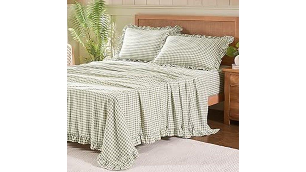 soft gingham microfiber sheets