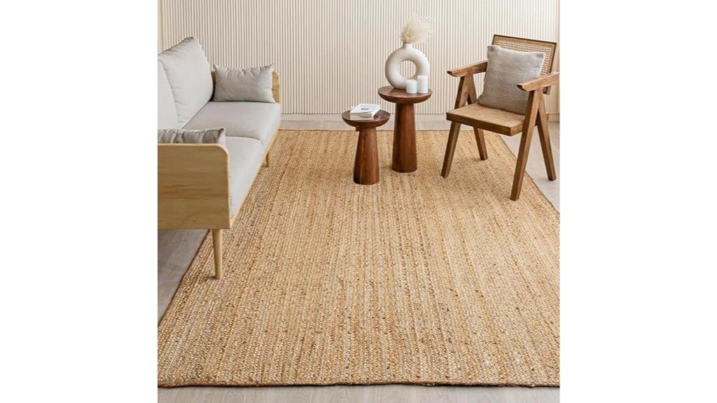 solid jute area rug