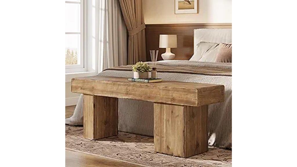 solid wood entry bench