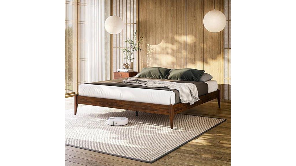 solid wood king bed