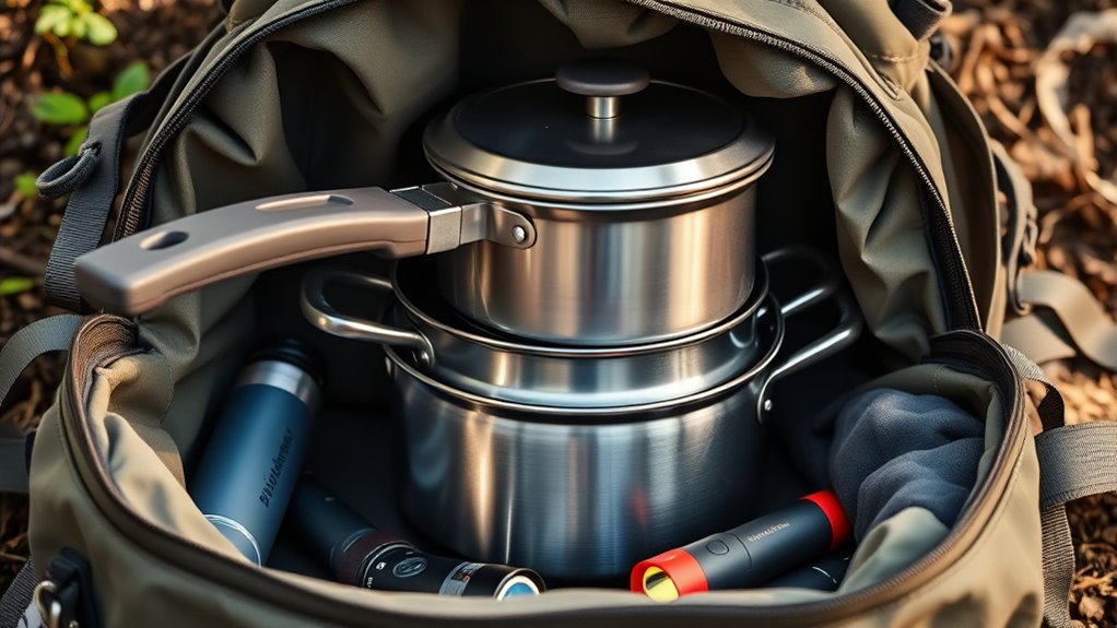 space saving durable cookware