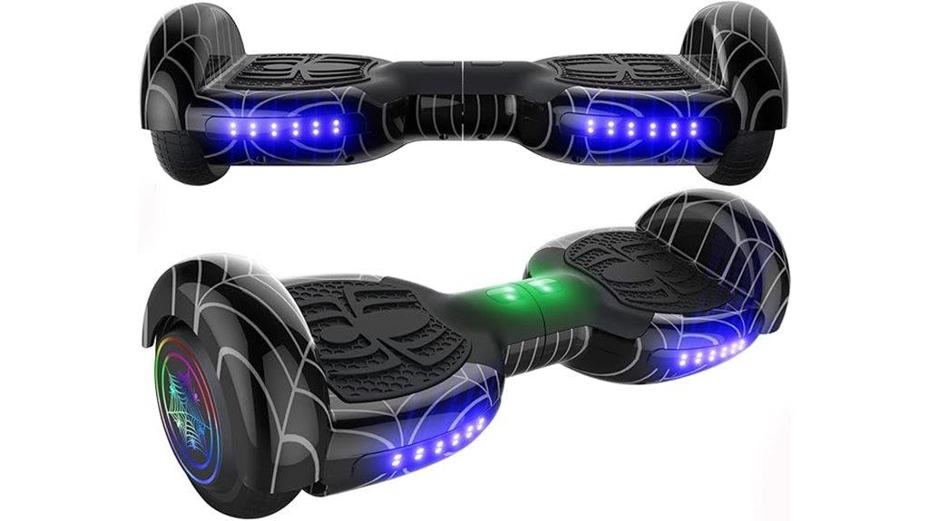 spider hoverboard with lights