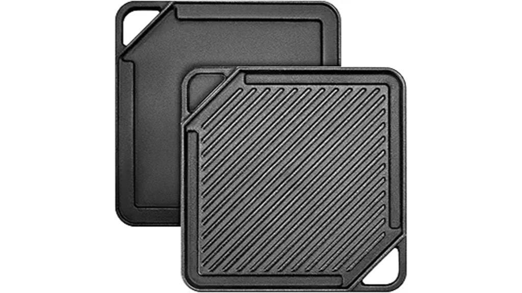 square reversible griddle plate