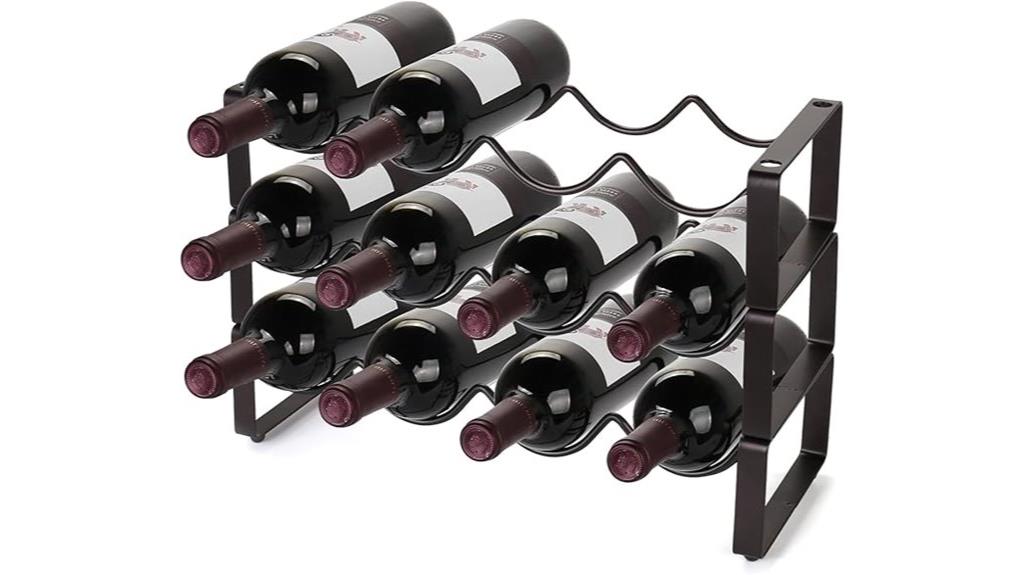 stackable 12 bottle wine rack