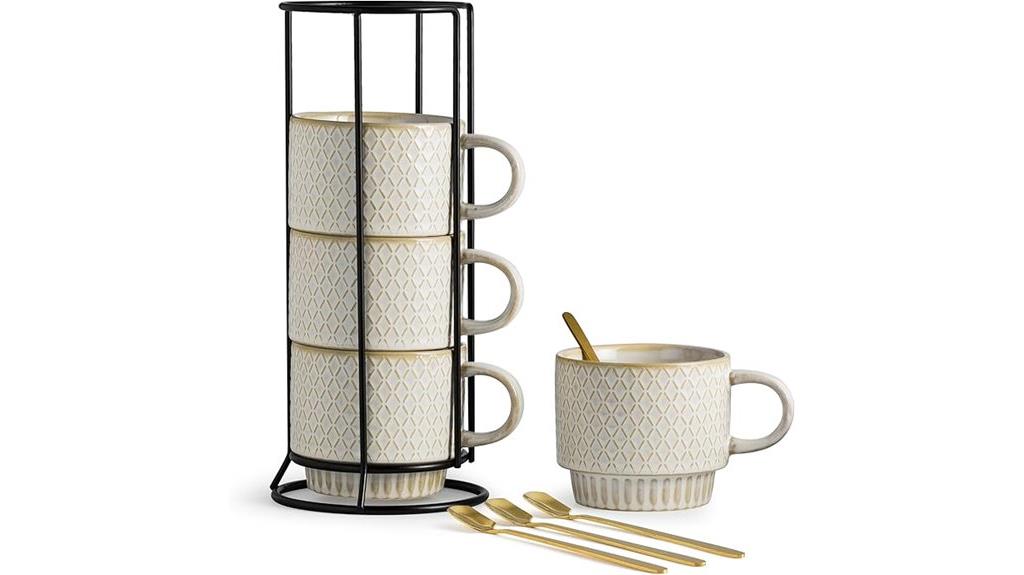 stackable coffee mug set