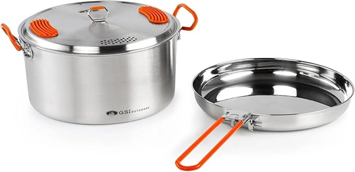 stainless glacier camping cookware