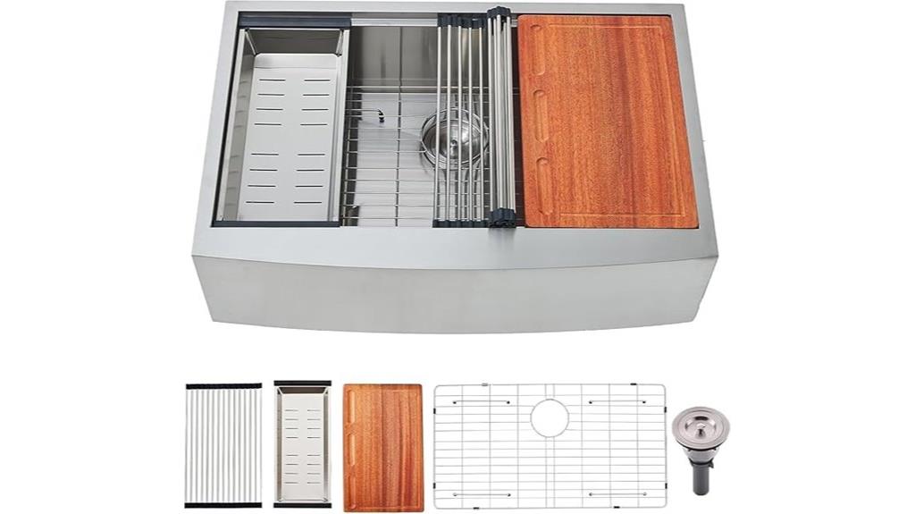 stainless steel farmhouse sink