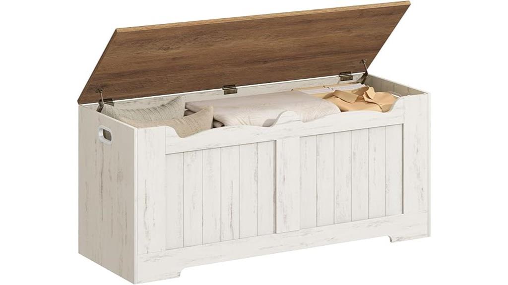 storage chest with safety hinges