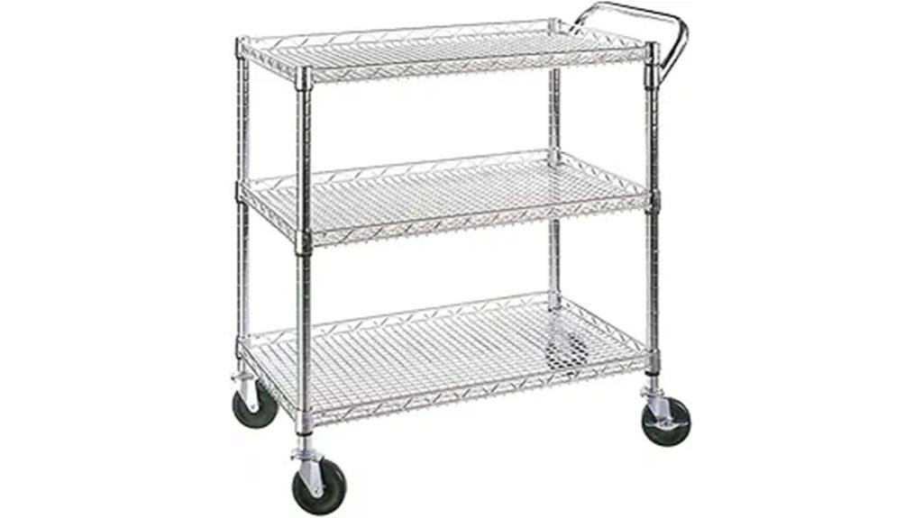 sturdy 3 tier kitchen cart