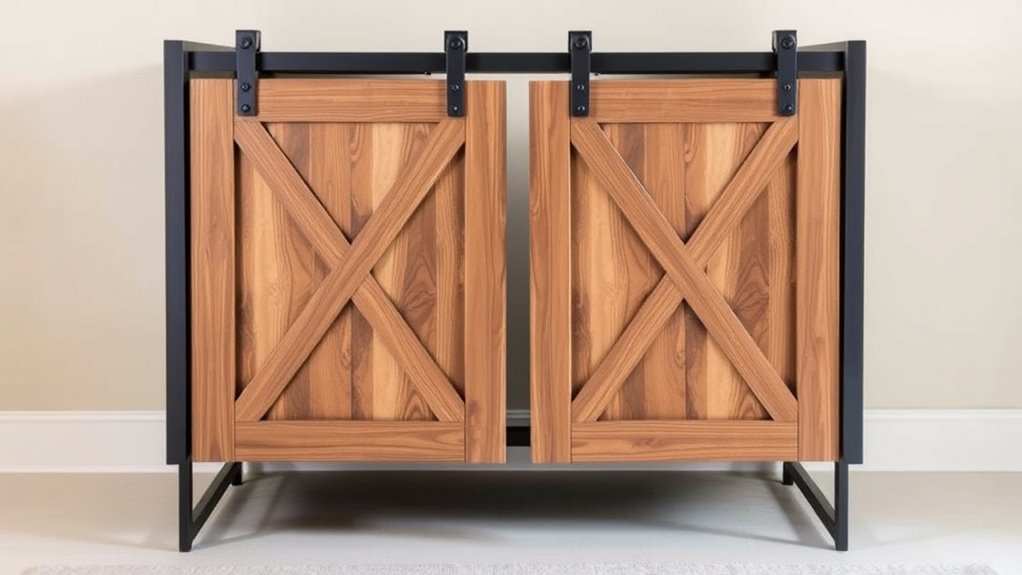 stylish barn door dog crates