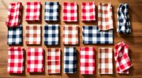 stylish checkered napkin sets