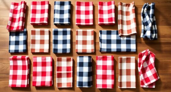 stylish checkered napkin sets
