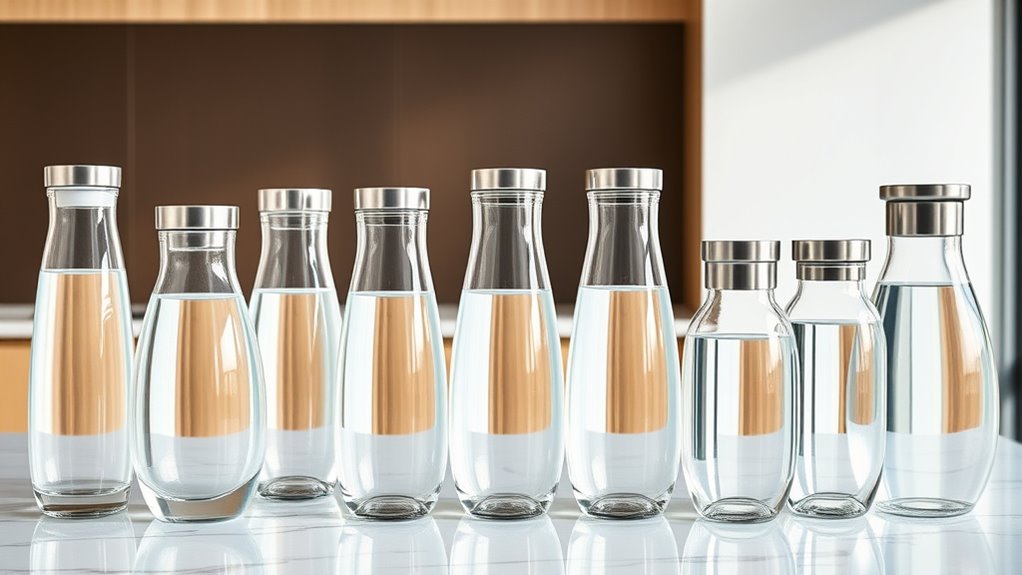 stylish functional glass carafes