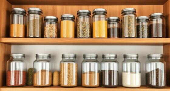 stylish glass pantry jars