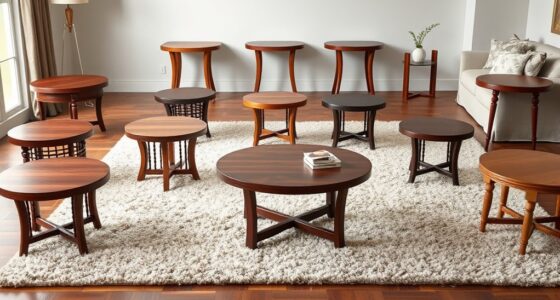 stylish spindle leg coffee tables