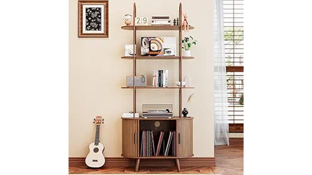 tall vinyl stand with doors