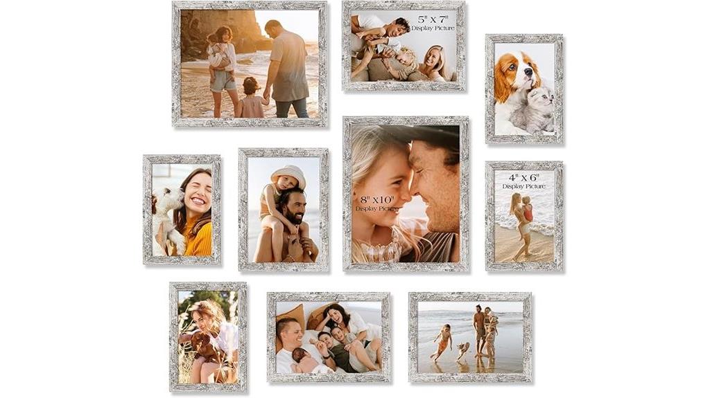 ten pack wall photo frames