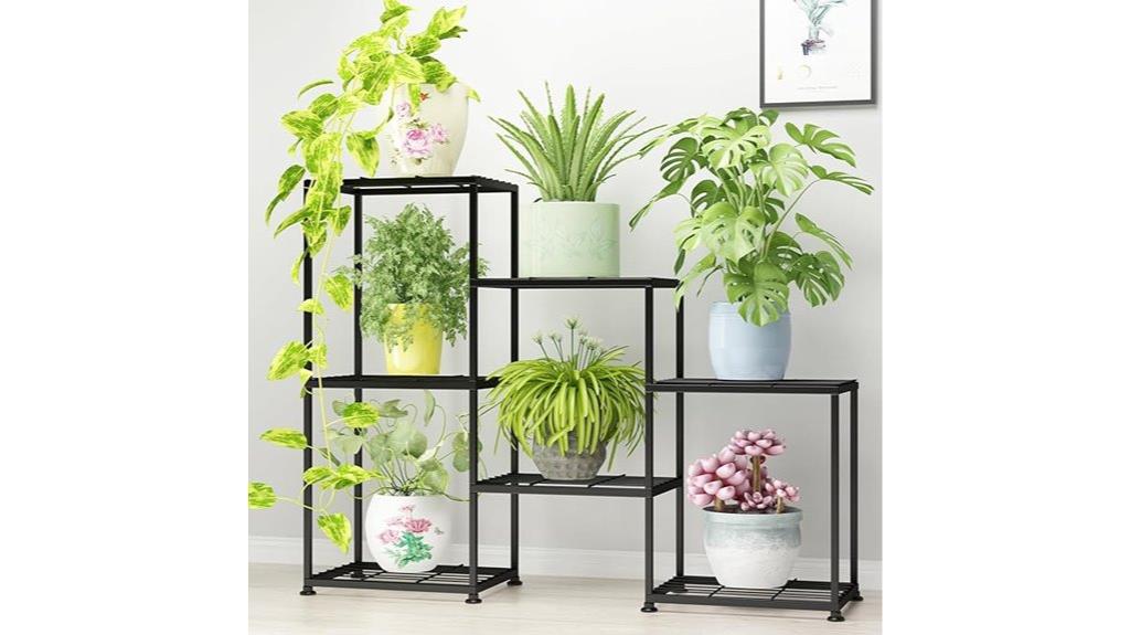 three tier metal plant stand