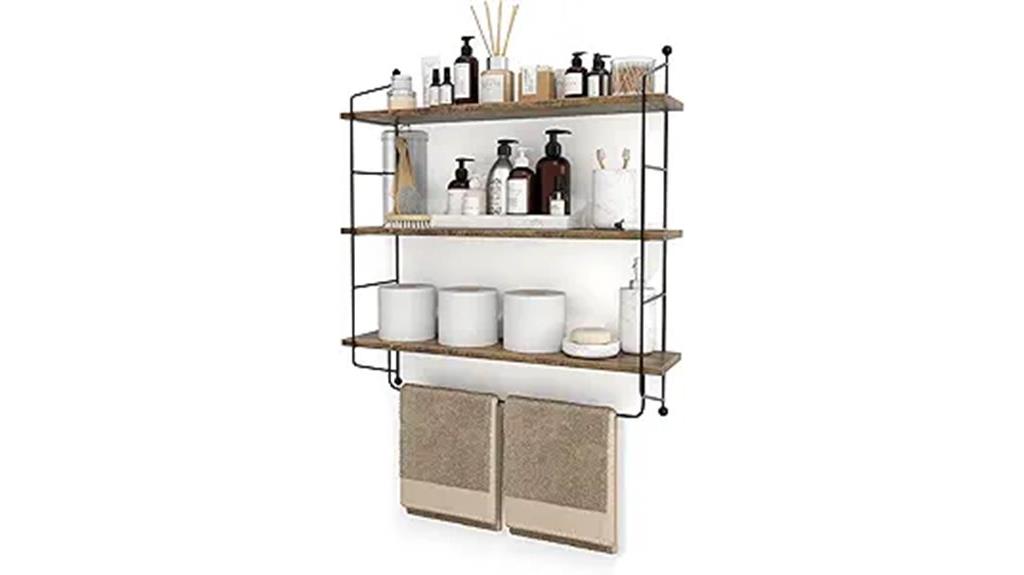 three tier wall shelves