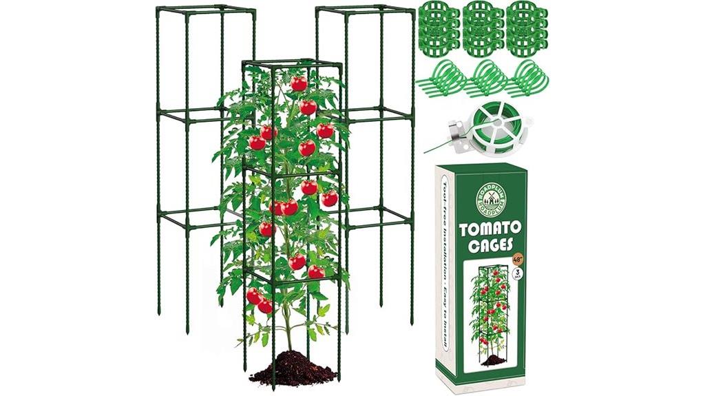three tomato cages