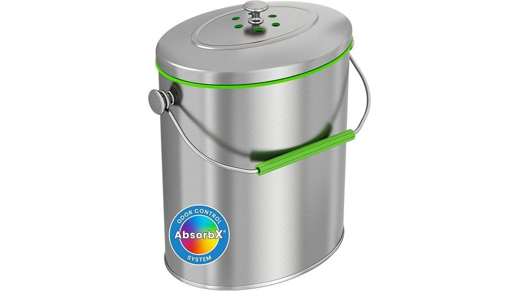 titanium stainless steel compost bin