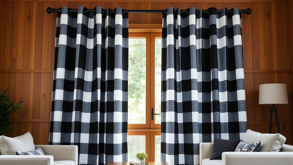 top buffalo check curtain picks