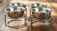 top elevated stainless dog bowls