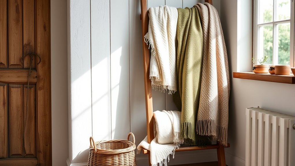 top farmhouse blanket ladder ideas