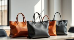 top leather work totes