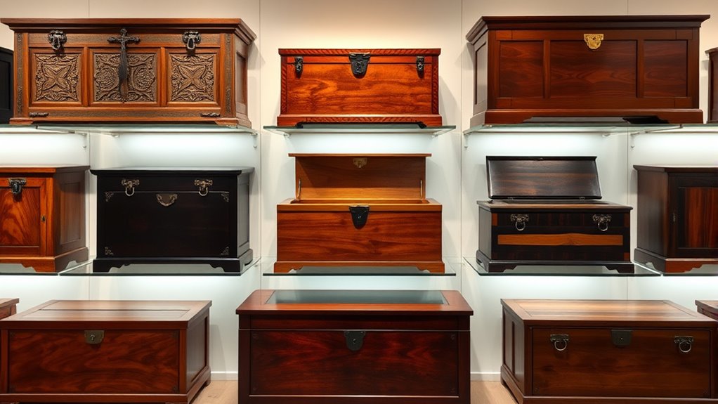 top wooden blanket chests