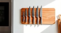 top wooden magnetic knife holders