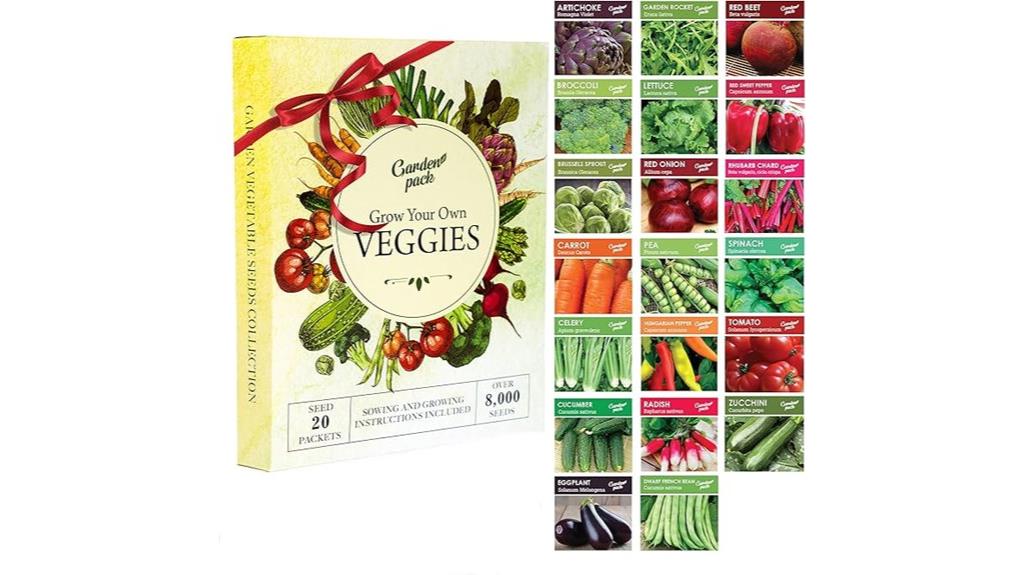 twenty variety vegetable seed collection