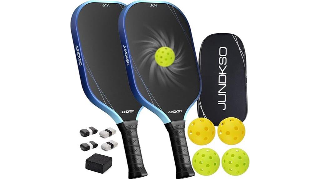 two lightweight carbon paddles
