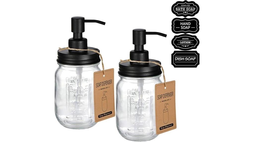 two pack mason jar dispensers