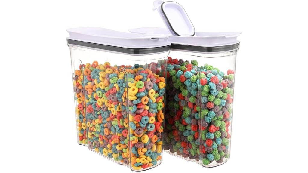 two piece cereal containers